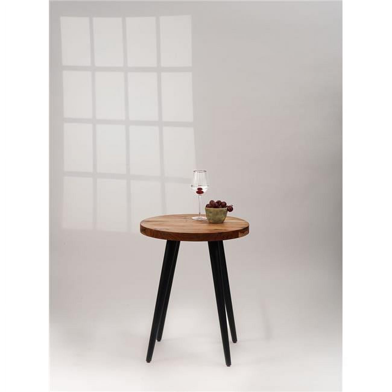 UBBBLHTB005SC1HS 24 in.Magnolia Solid Wood Round End Table, Natural