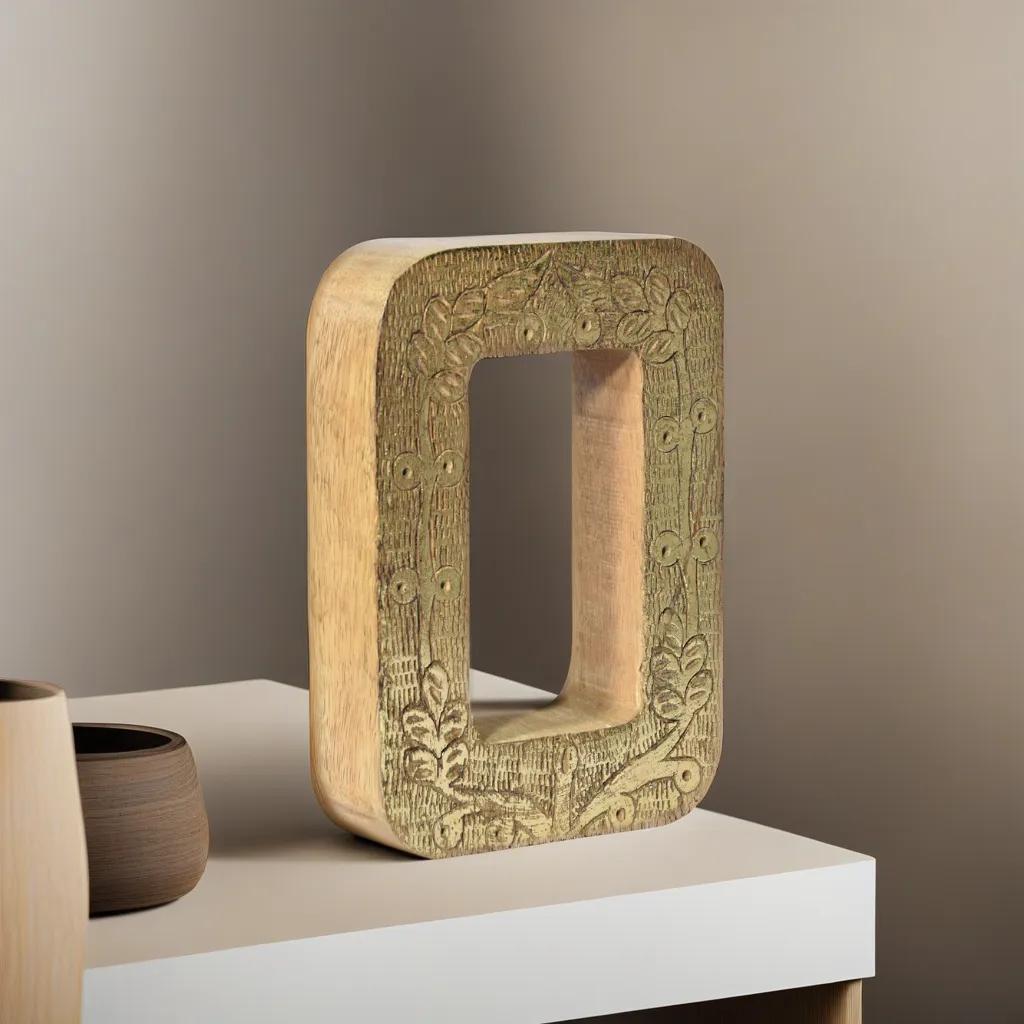 UBBBMH6239SC0HS Vintage Natural Gold Handmade Eco-Friendly 0 Numeric Number for Wall Mount & Table Top Decor