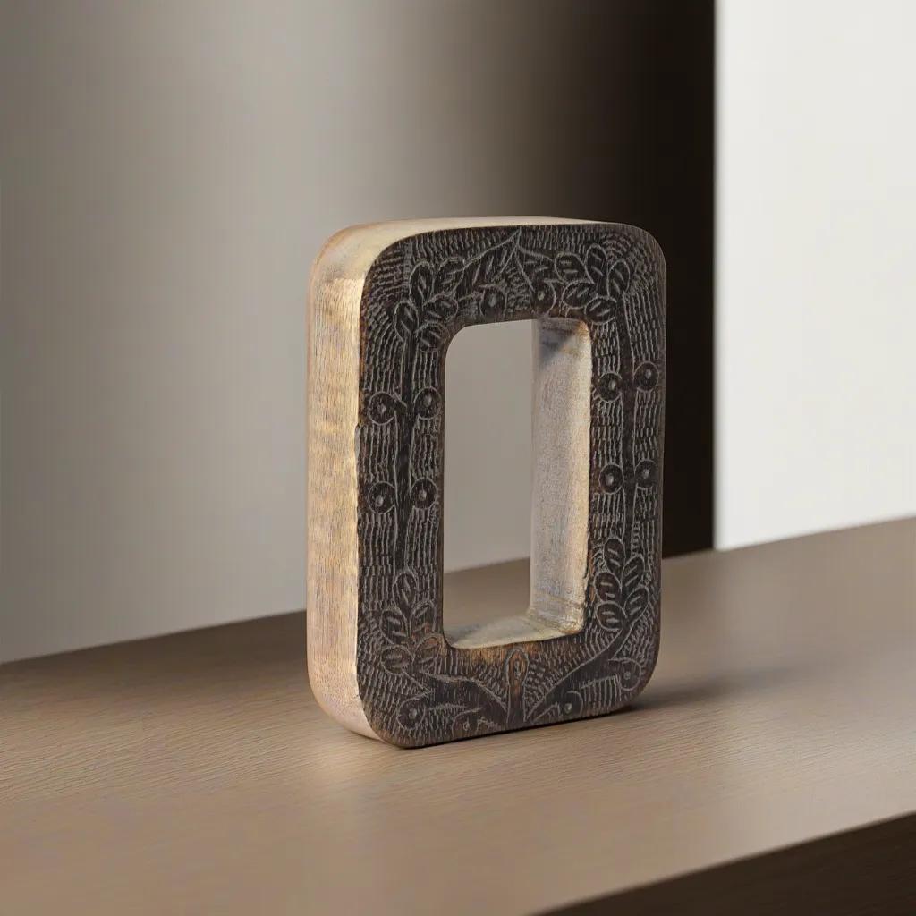 UBBBMH6239SC20HS Vintage Gray Handmade Eco-Friendly 0 Numeric Number for Wall Mount & Table Top Decor