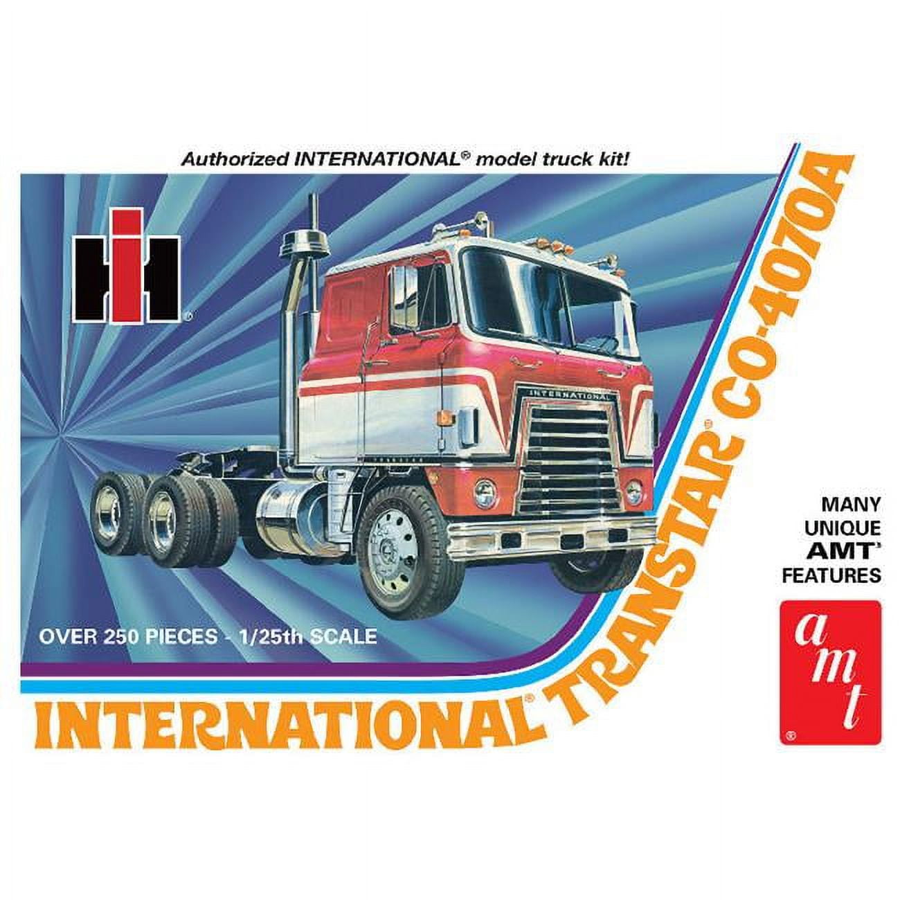 Picture of AMT AMT1203 International Transtar CO-4070A Semi Model Truck & Plastic Kit - Skill Level 3 Paint & Glue