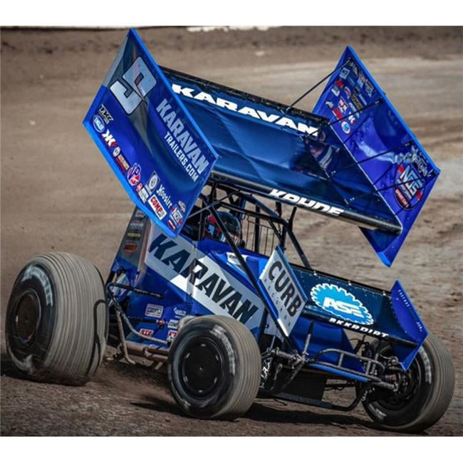 Picture of Acme ACMA1809510 1 by 18 2021 No. 9 Karavan Trailers - Kasey Kahne Winged Sprint Car Series&#44; Blue & White