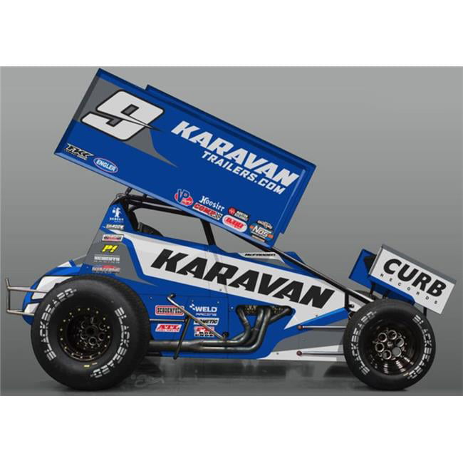 Picture of Acme ACMA1809511 1 by 18 2021 No. 9 Karavan Trailers - James McFadden Winged Sprint Car Series&#44; Blue & White