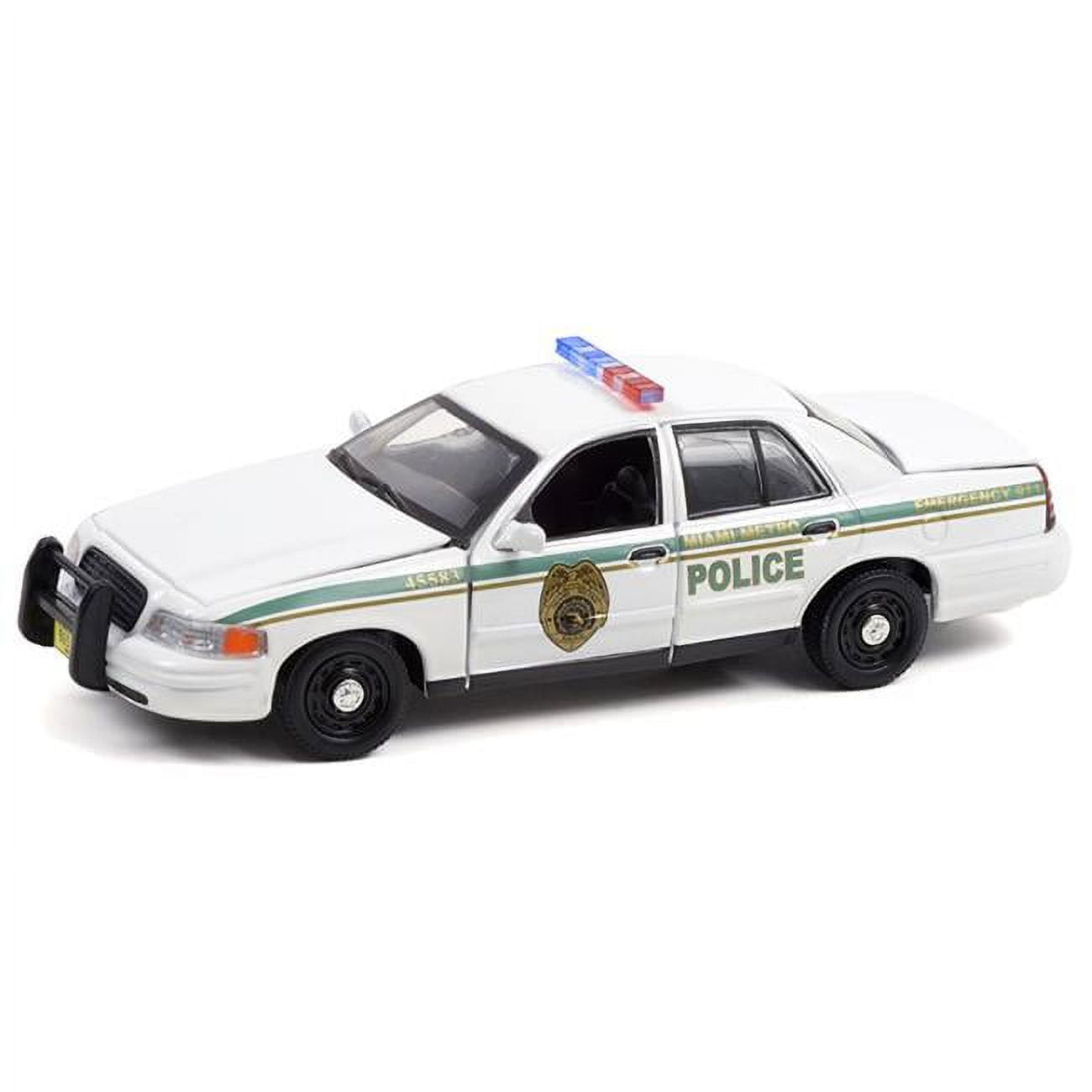 GRE86613 1 by 43 Miami Metro Police Department - 2001 Ford Crown Victoria Police Interceptor Dexter 2006-13 TV Series Die-Cast Model Car, White -  GreenLight