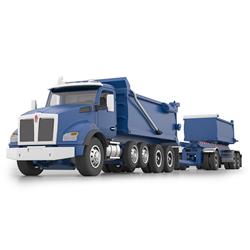 B2BReplicas DCP60-1277 Die Cast Promotions Truck Model for Kenworth T880 Rogue Dump Truck & Rogue Transfer Dump Trailer, Surf Blue -  B2B Replicas