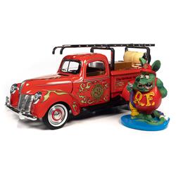 Picture of B2B Replicas AUTAWSS143 Auto World - Rat Fink - Fire Truck with Resin Figure, Red with Flame Graphics