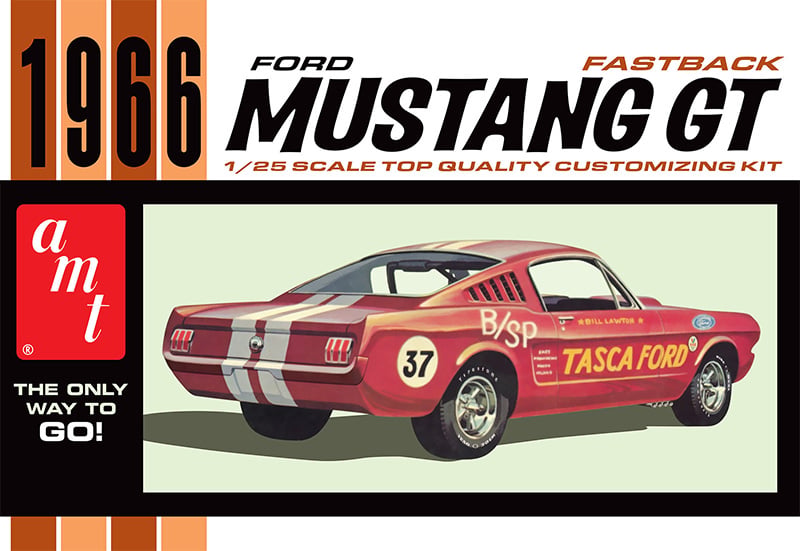 1305 1966 Ford Mustang Fastback 2 by 2 Plastic Model Kit