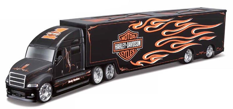Picture of B2breplicas MAI11516-F 3 Style 1-64 Scale Maisto Harley-Davidson Highway Hauler Model Truck