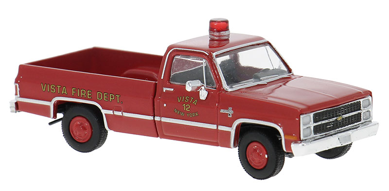 Picture of b2b Replicas BRE19659 Brekina   York Vista Fire Dept Chevrolet C-10 Pickup - 1982&#44; Red
