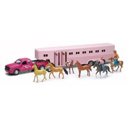 Picture of B2bBreplicas NEWSS-15395 Horse Trailer Pick Up, Pink