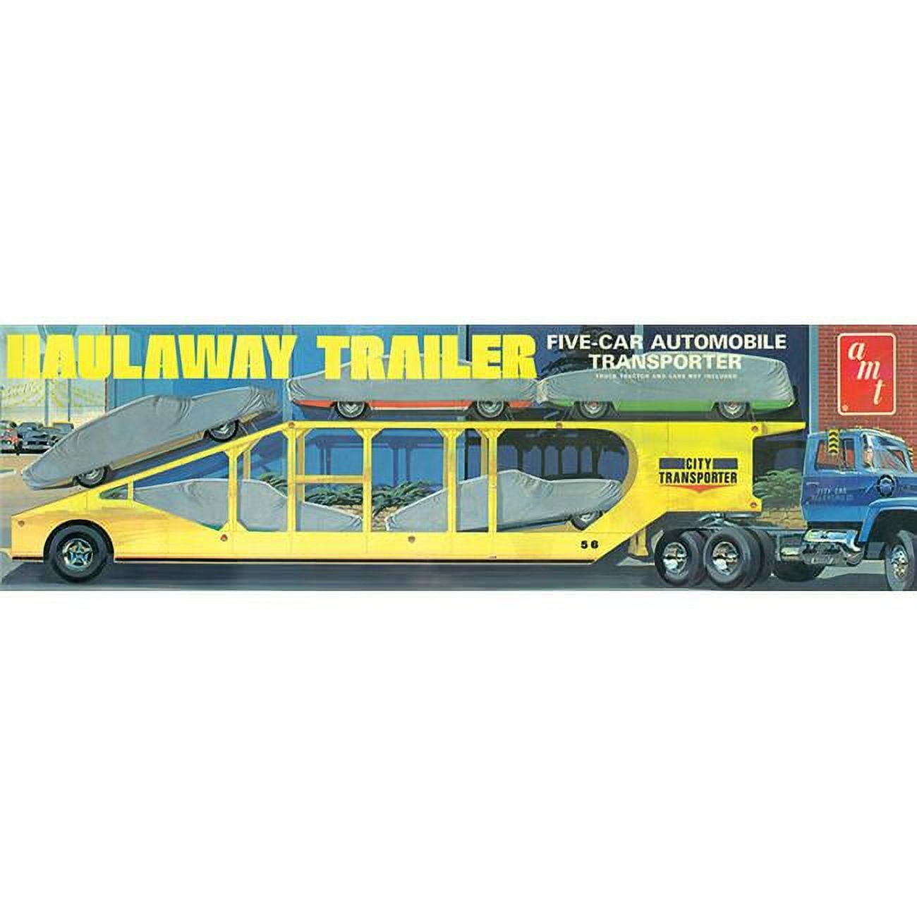 Picture of Amt AMT1193 5 Car Haulaway Trailer Plastic Model Kit
