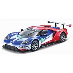 B BBU41158 No. 67 Model Race Car for 2017 Ford GT - Blue, White & Red -  Burago