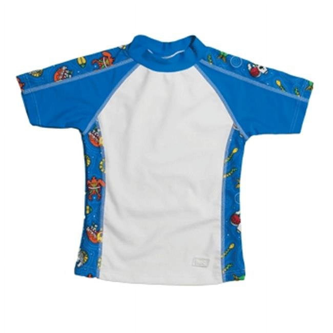 2015 Short Sleeve Rash Guard, Coolgardie Blue - Size 4