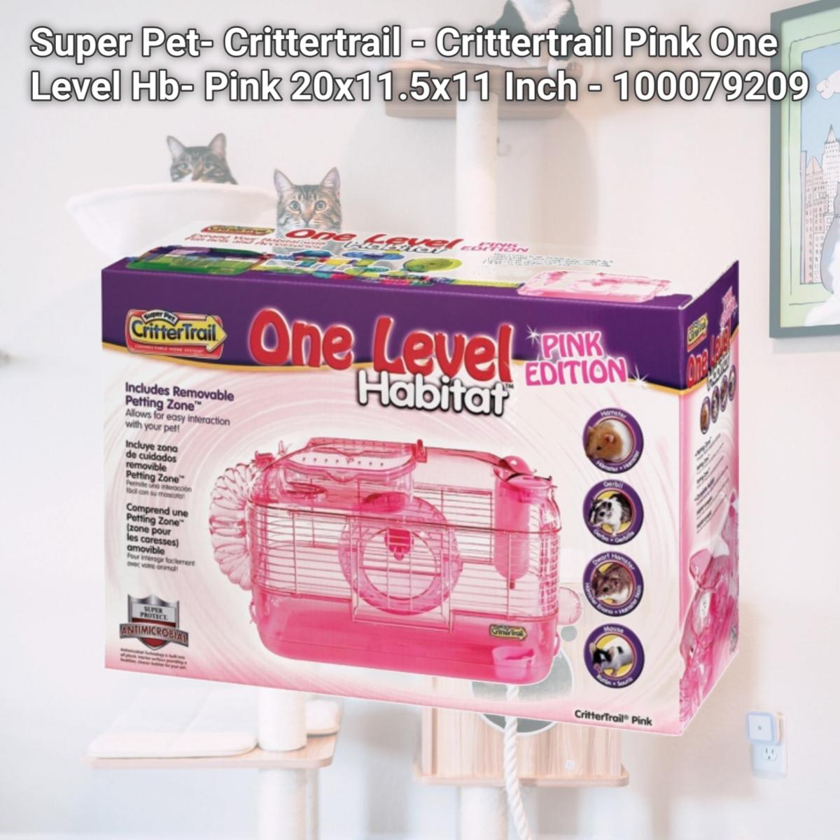 Picture of Super Pet- Crittertrail - Crittertrail Pink One Level Hb- Pink 20x11.5x11 Inch - 100079209