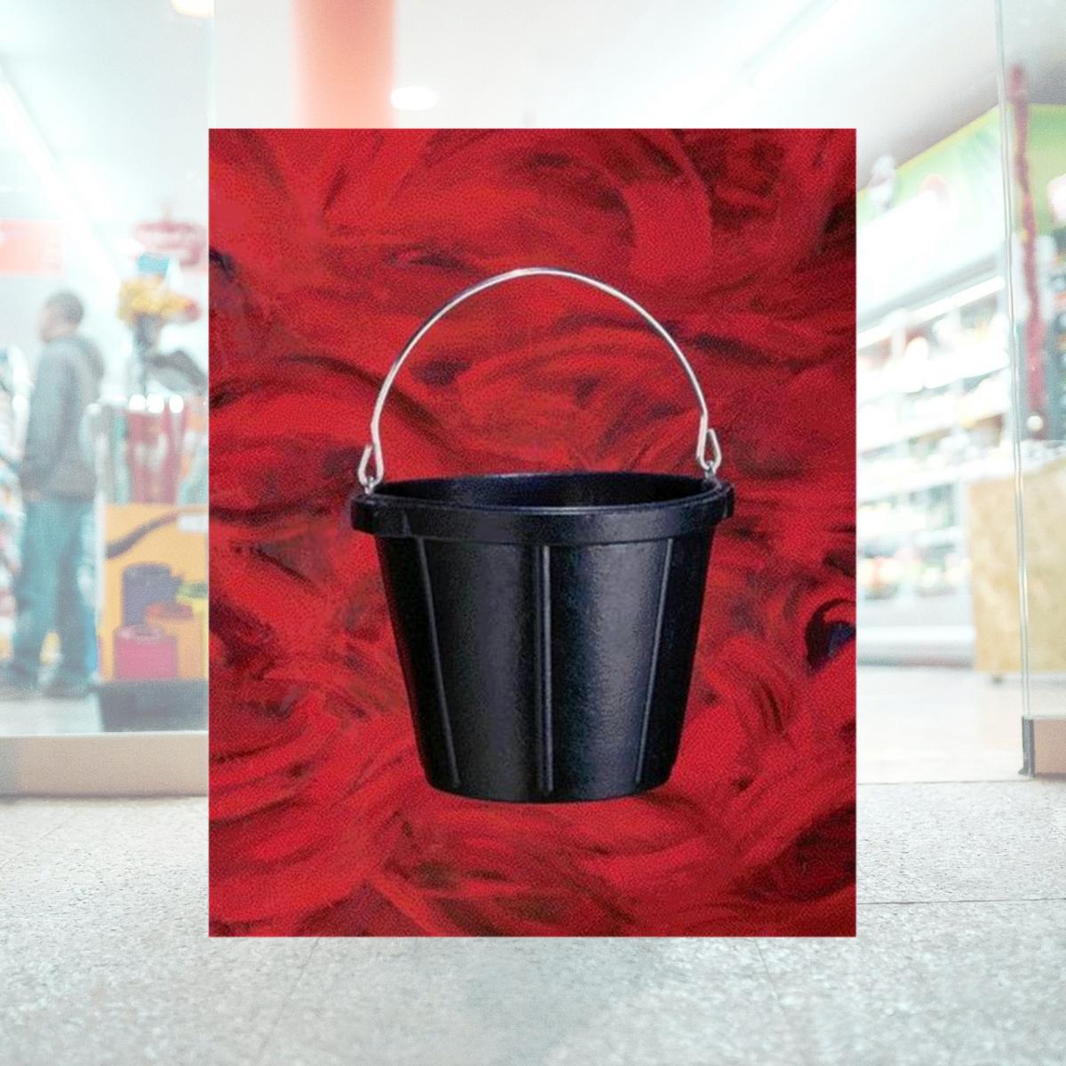 Picture of Fortex Industries Inc Rubber Pail- Black 10 Quart - N200  BLACK
