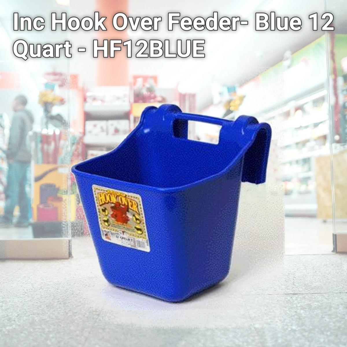 Picture of Miller Mfg Co Inc Hook Over Feeder- Blue 12 Quart - HF12BLUE