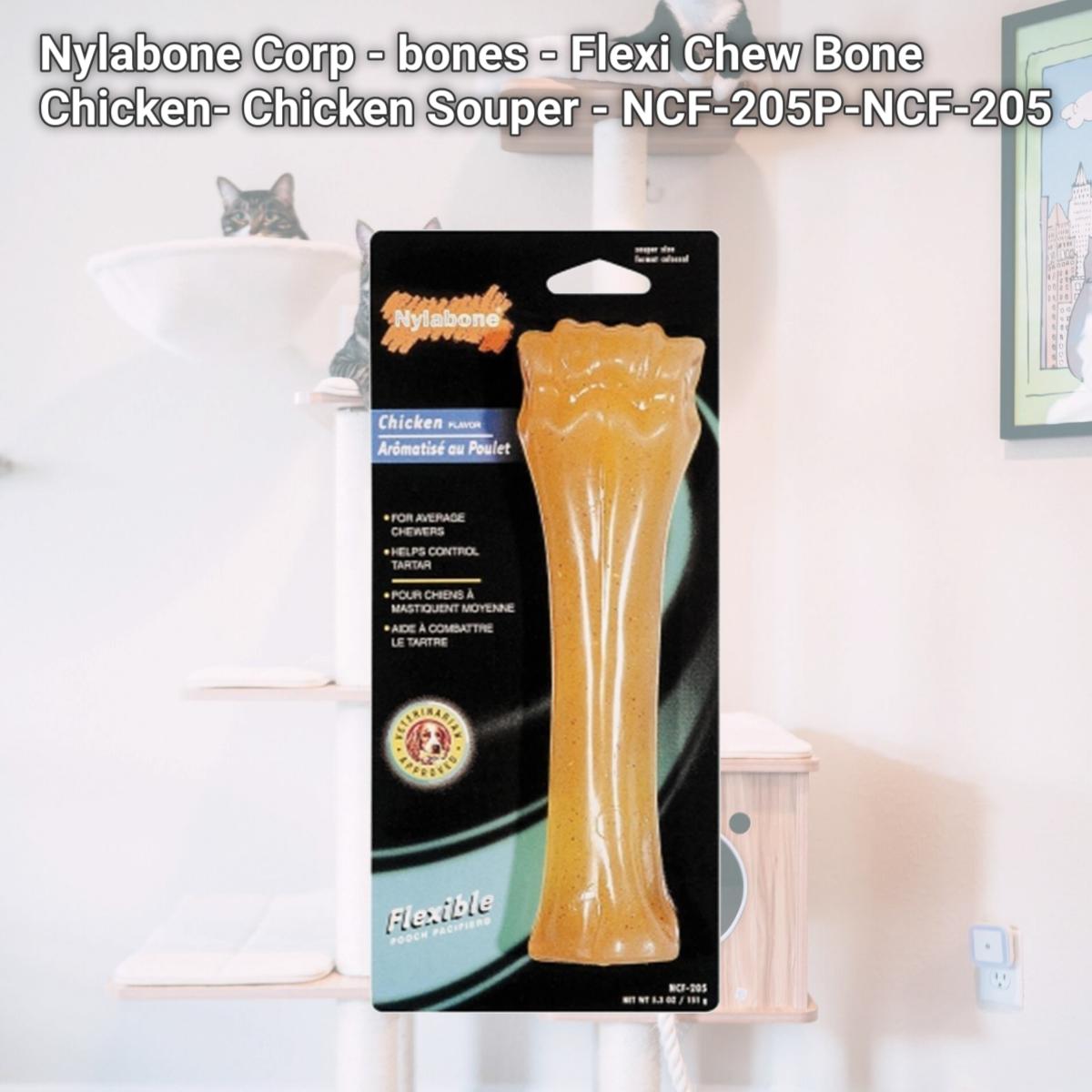 Picture of Nylabone Corp - bones - Flexi Chew Bone Chicken- Chicken Souper - NCF-205P-NCF-205