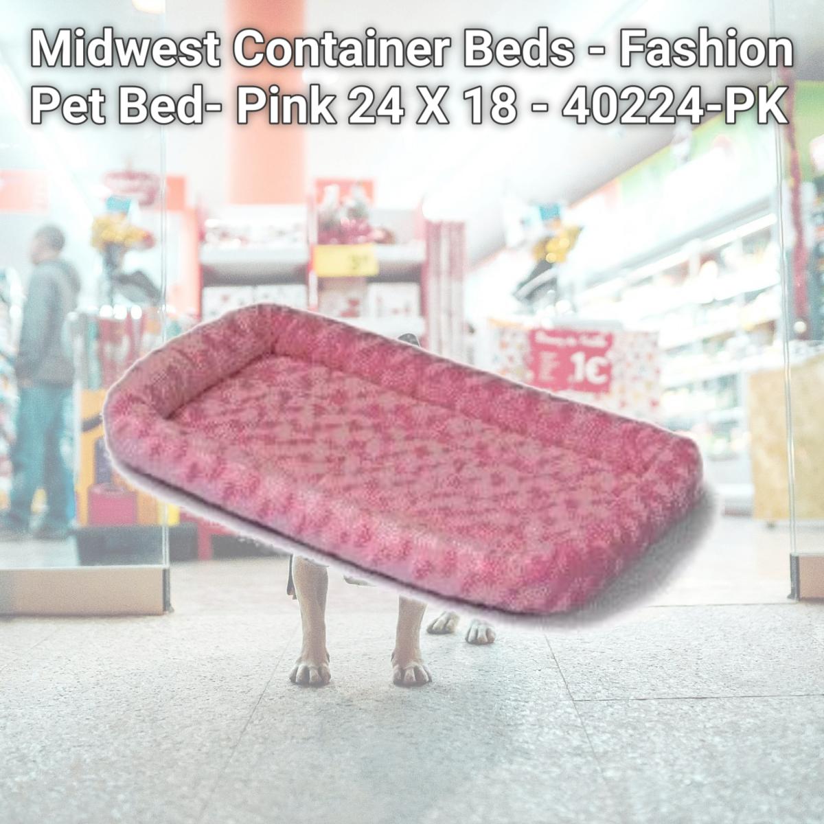 Picture of Midwest Container Beds - Fashion Pet Bed- Pink 24 X 18 - 40224-PK