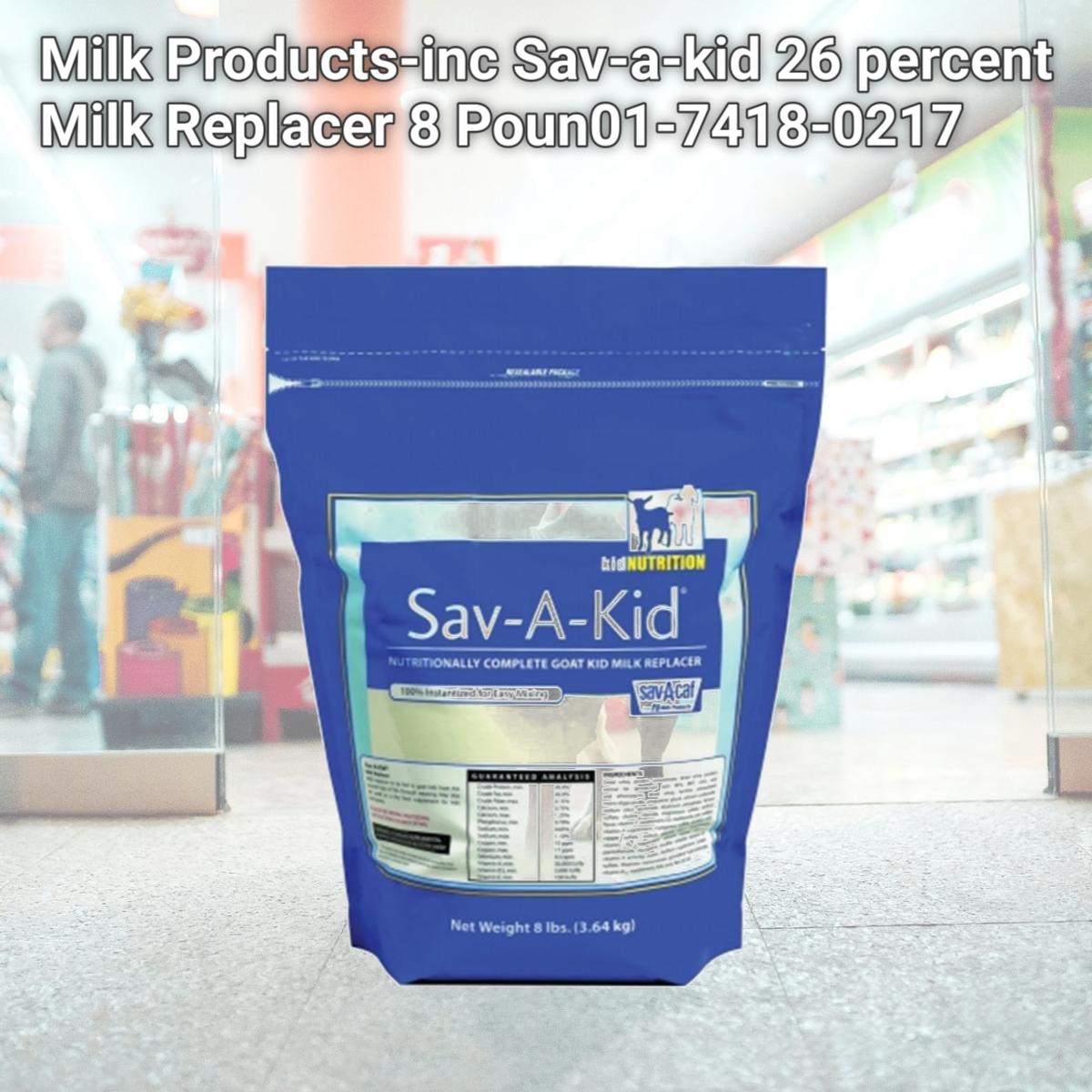 Picture of Milk Products-inc Sav-a-kid 26 percent Milk Replacer 8 Poun01-7418-0217