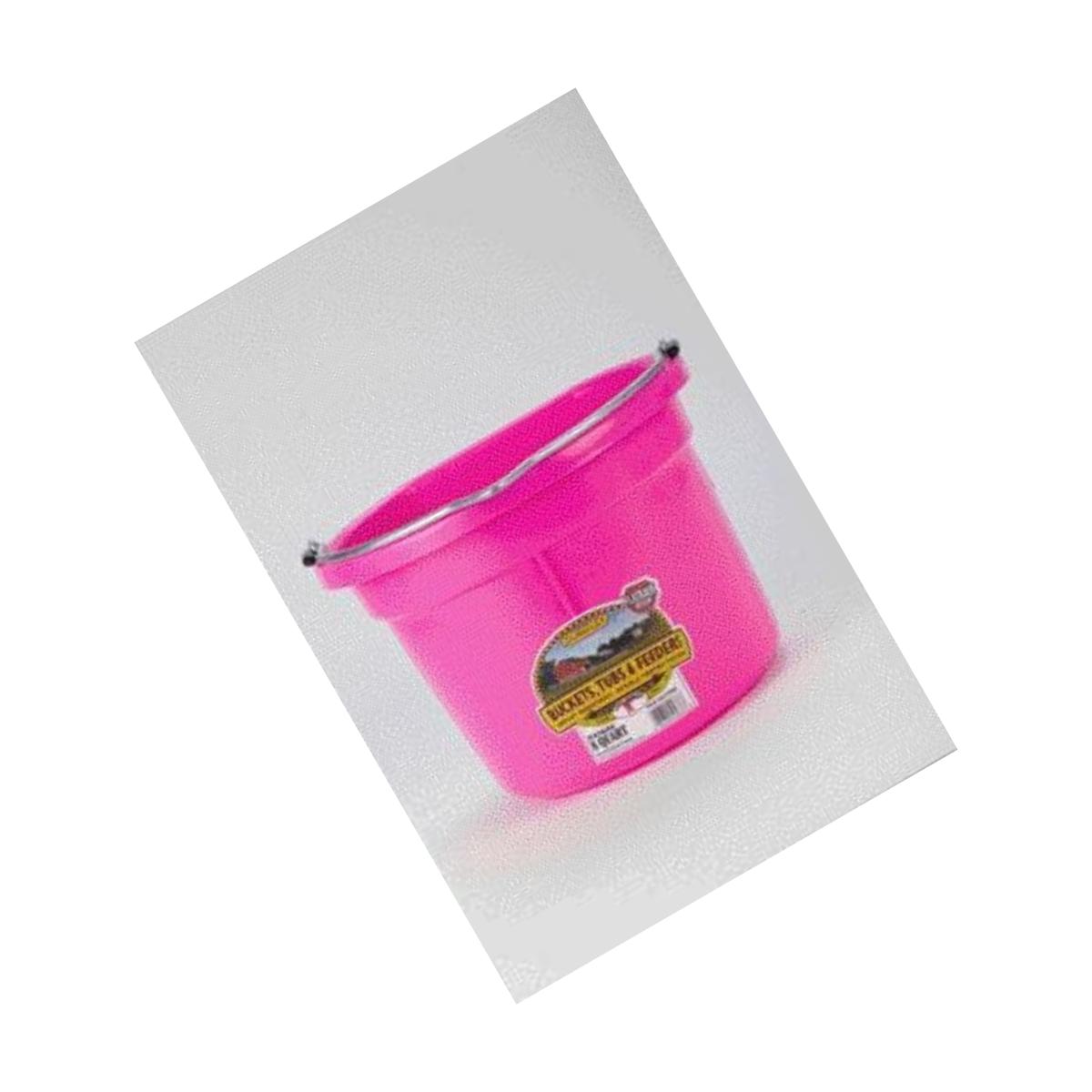 Picture of Miller Mfg Co Inc Flat Back Plastic Bucket- Hot Pink 8 Quart - P8FBHOTPINK