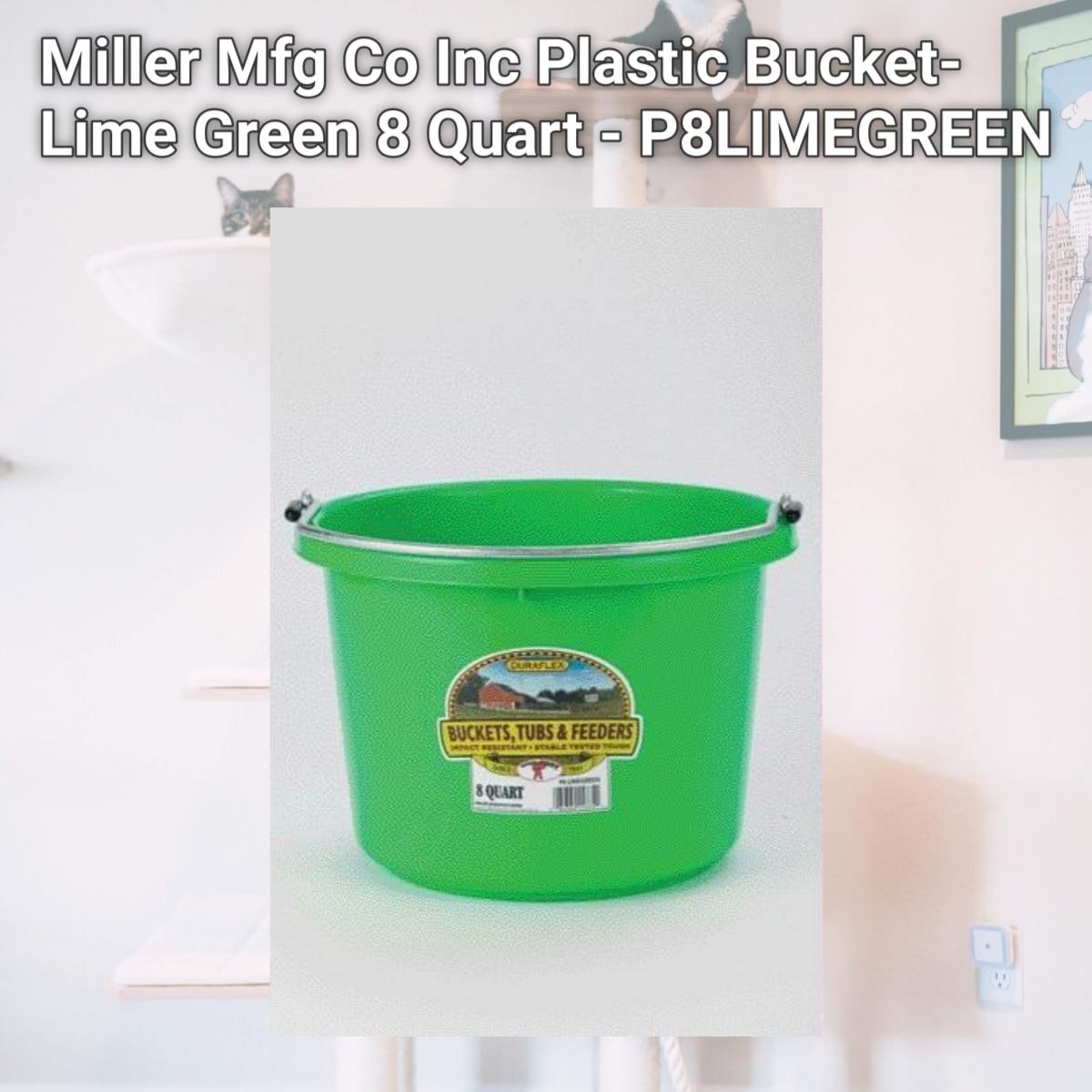 Picture of Miller Mfg Co Inc Plastic Bucket- Lime Green 8 Quart - P8LIMEGREEN