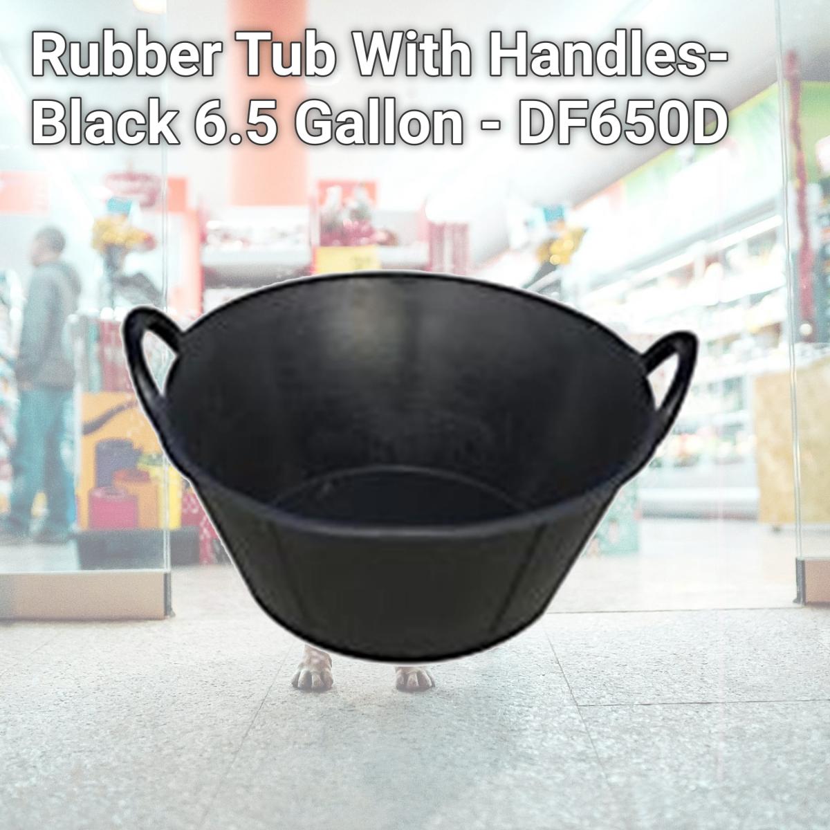 Picture of Miller Mfg Co Inc Rubber Tub With Handles- Black 6.5 Gallon - DF650D
