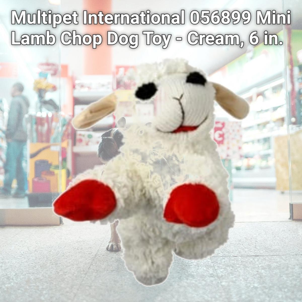Picture of Multipet International 056899 Mini Lamb Chop Dog Toy - Cream, 6 in.