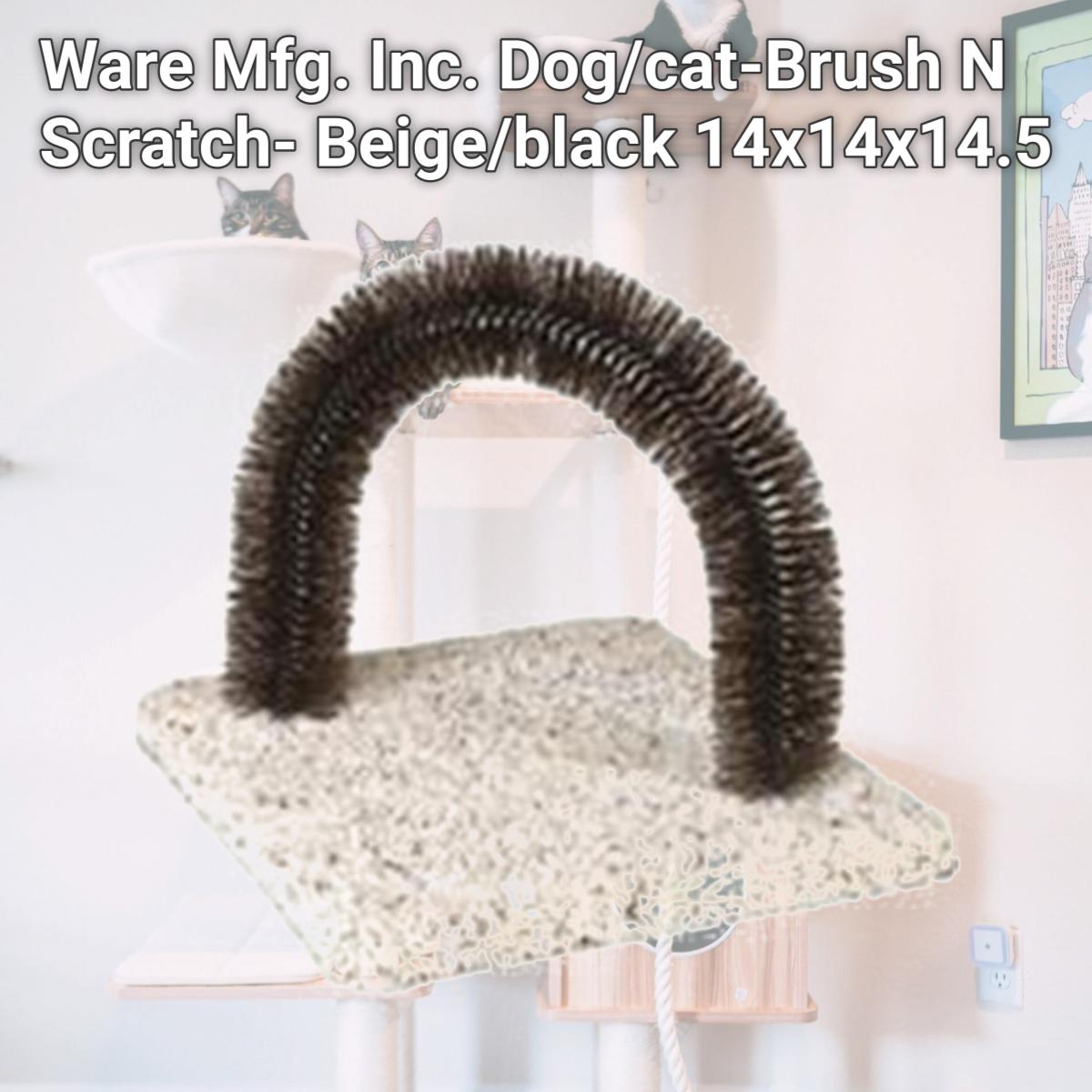 Picture of Ware Mfg. Inc. Dog/cat-Brush N Scratch- Beige/black 14x14x14.5