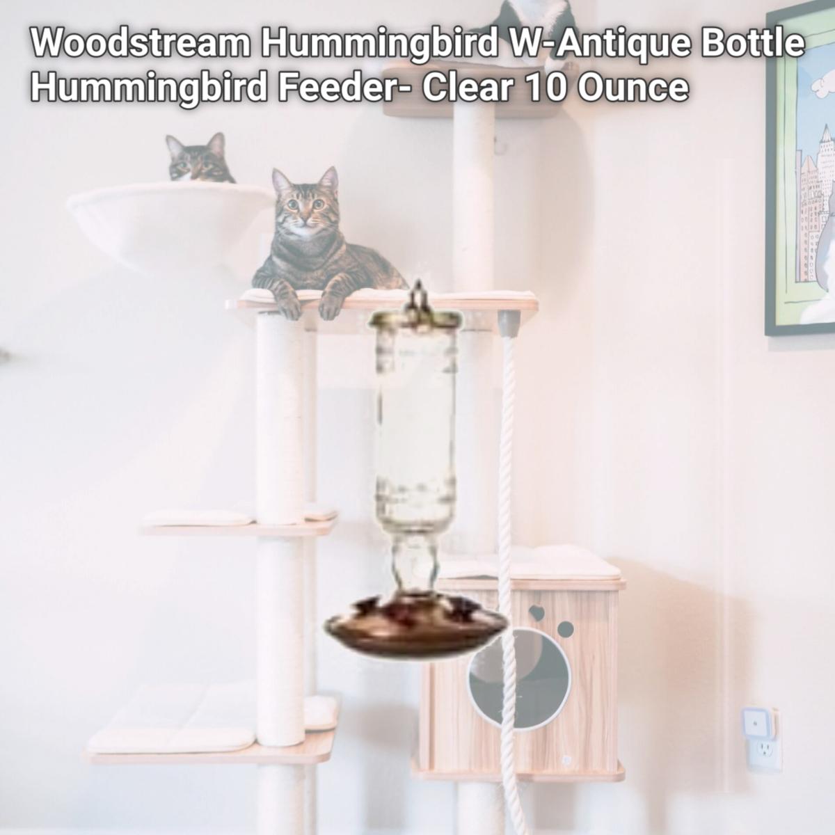 Picture of Woodstream Hummingbird W-Antique Bottle Hummingbird Feeder- Clear 10 Ounce