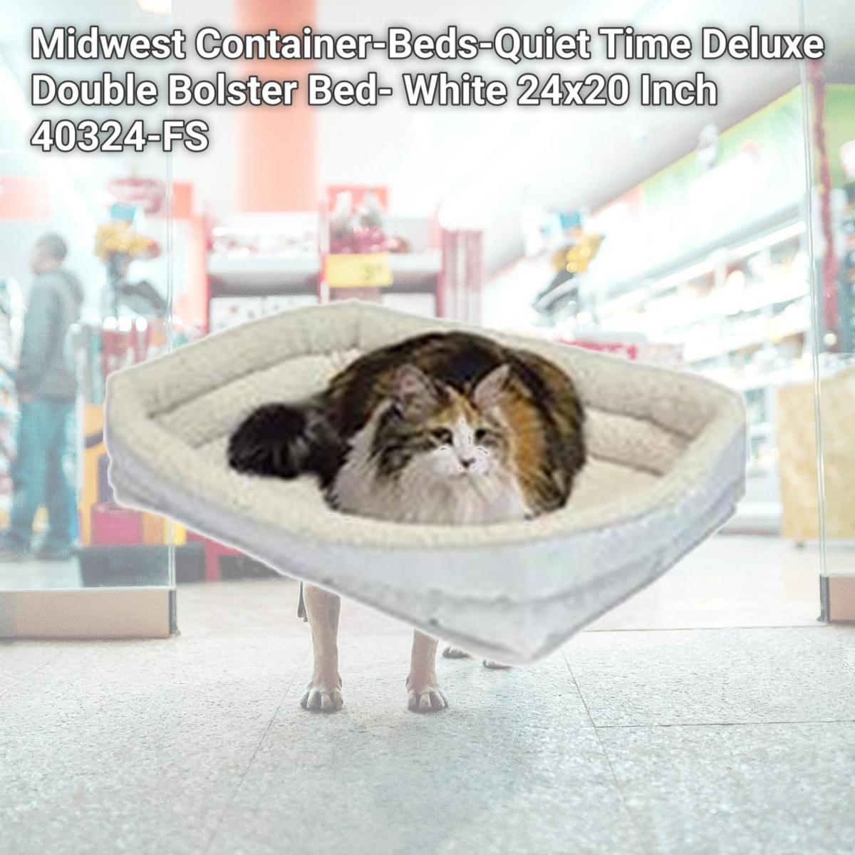 Picture of Midwest Container-Beds-Quiet Time Deluxe Double Bolster Bed- White 24x20 Inch 40324-FS