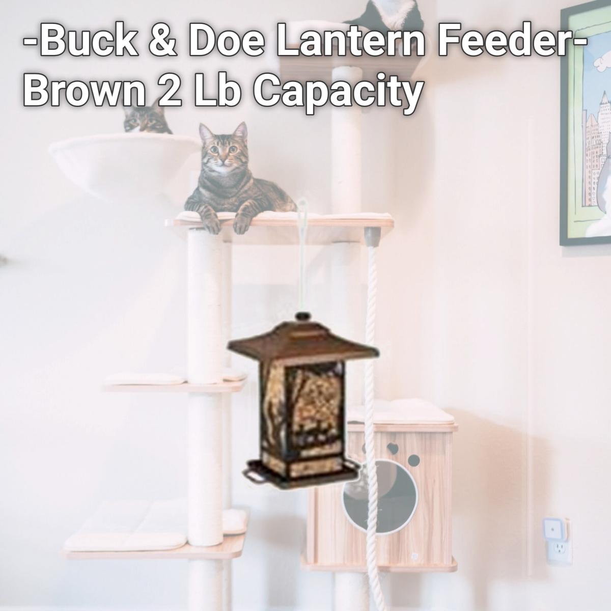 Picture of Woodstream Wildbird-Buck & Doe Lantern Feeder- Brown 2 Lb Capacity