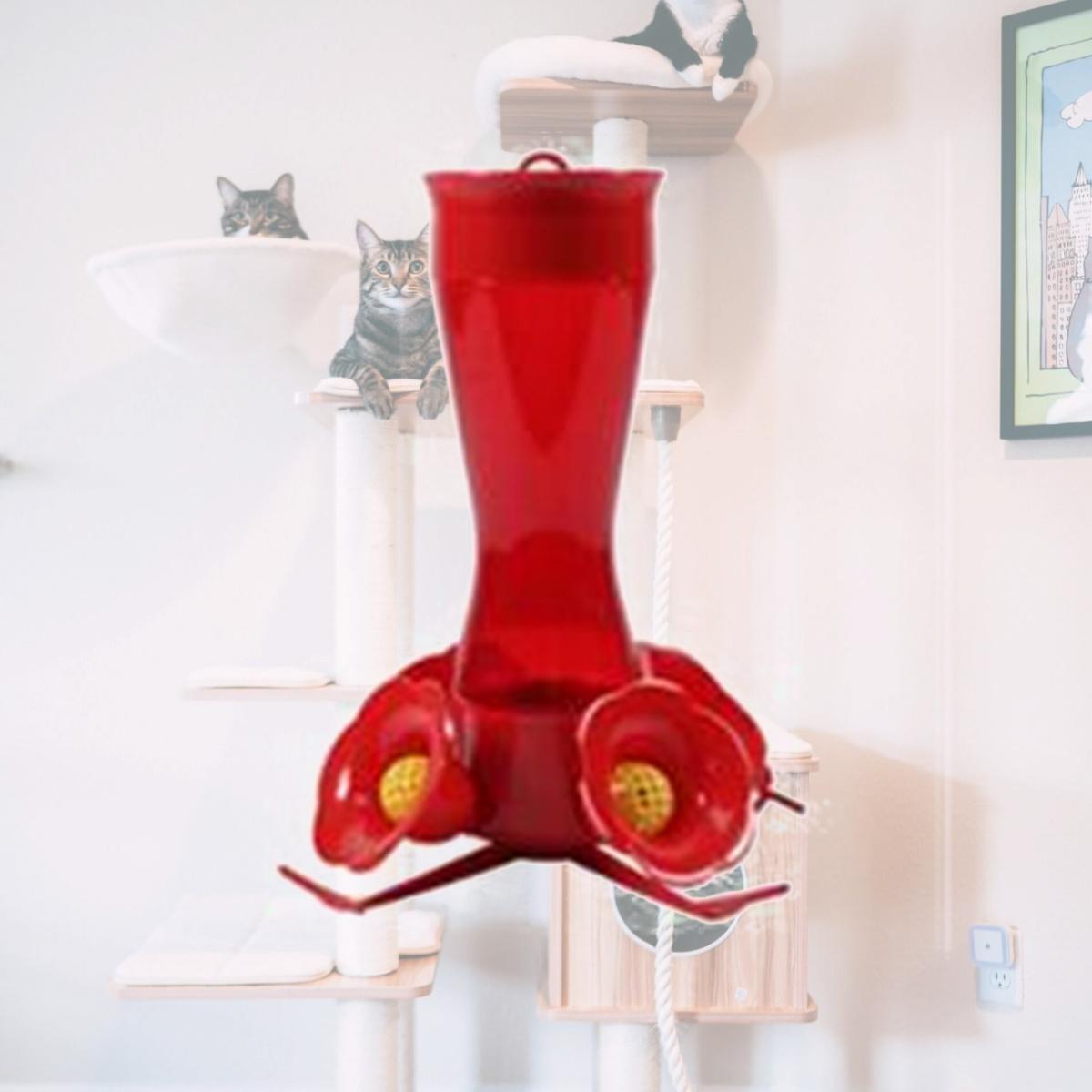 Picture of Woodstream Hummingbird W-Plastic Pinch Waist Hummingbird Feeder- Red 8 Ounce