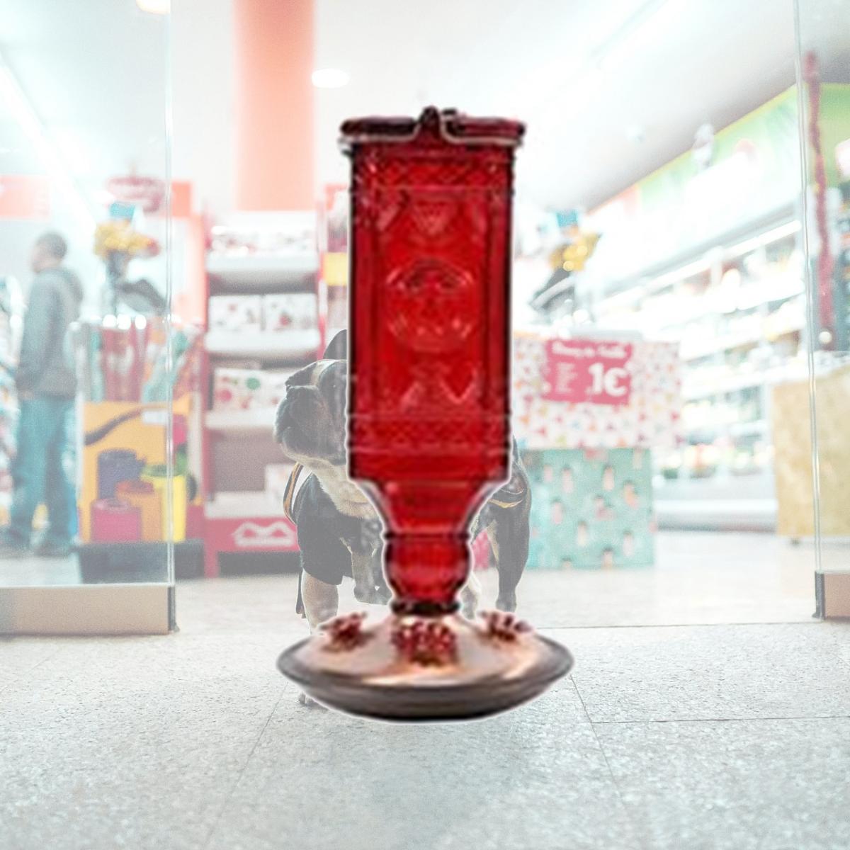 Picture of Woodstream Hummingbird W-Red Square Antique Hummingbird Feeder- Red 24 Ounce 8116-2