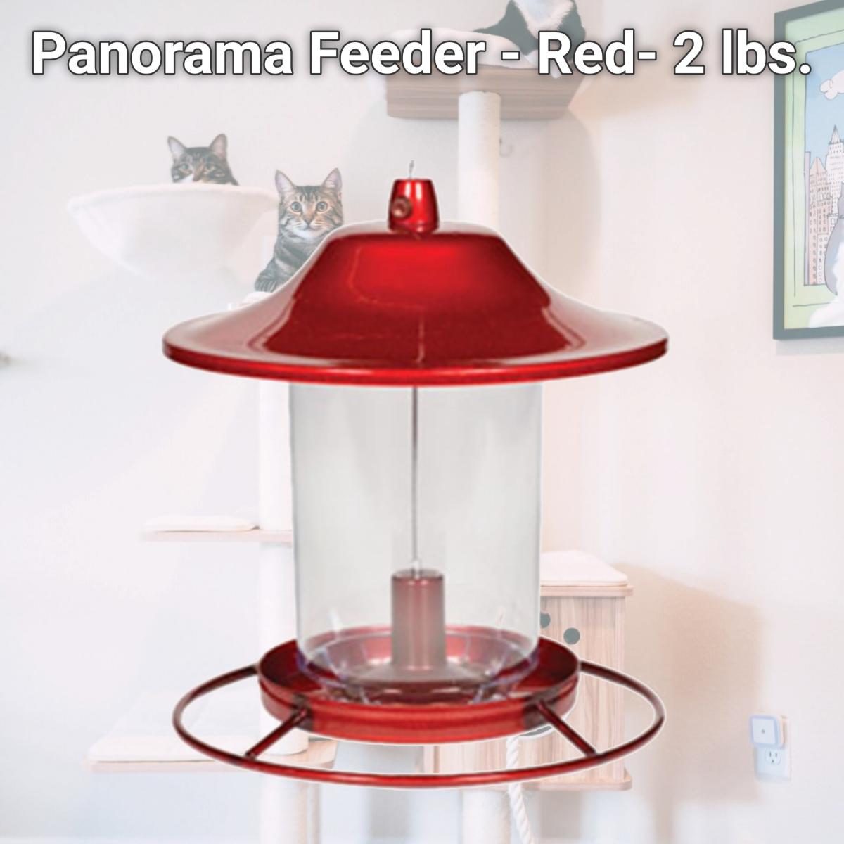 Picture of Woodstream Wildbird 683950 Panorama Feeder - Red- 2 lbs.