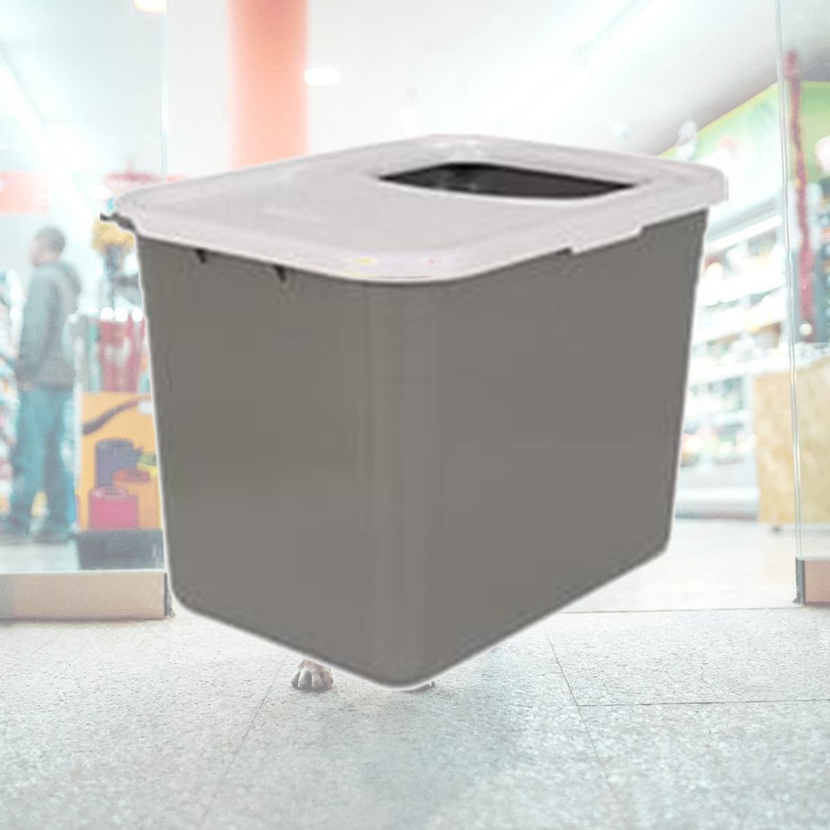 Picture of Petmate Inc-Top Entry Litter Pan- Nickel-pearl 20 X 15 X 15 22062