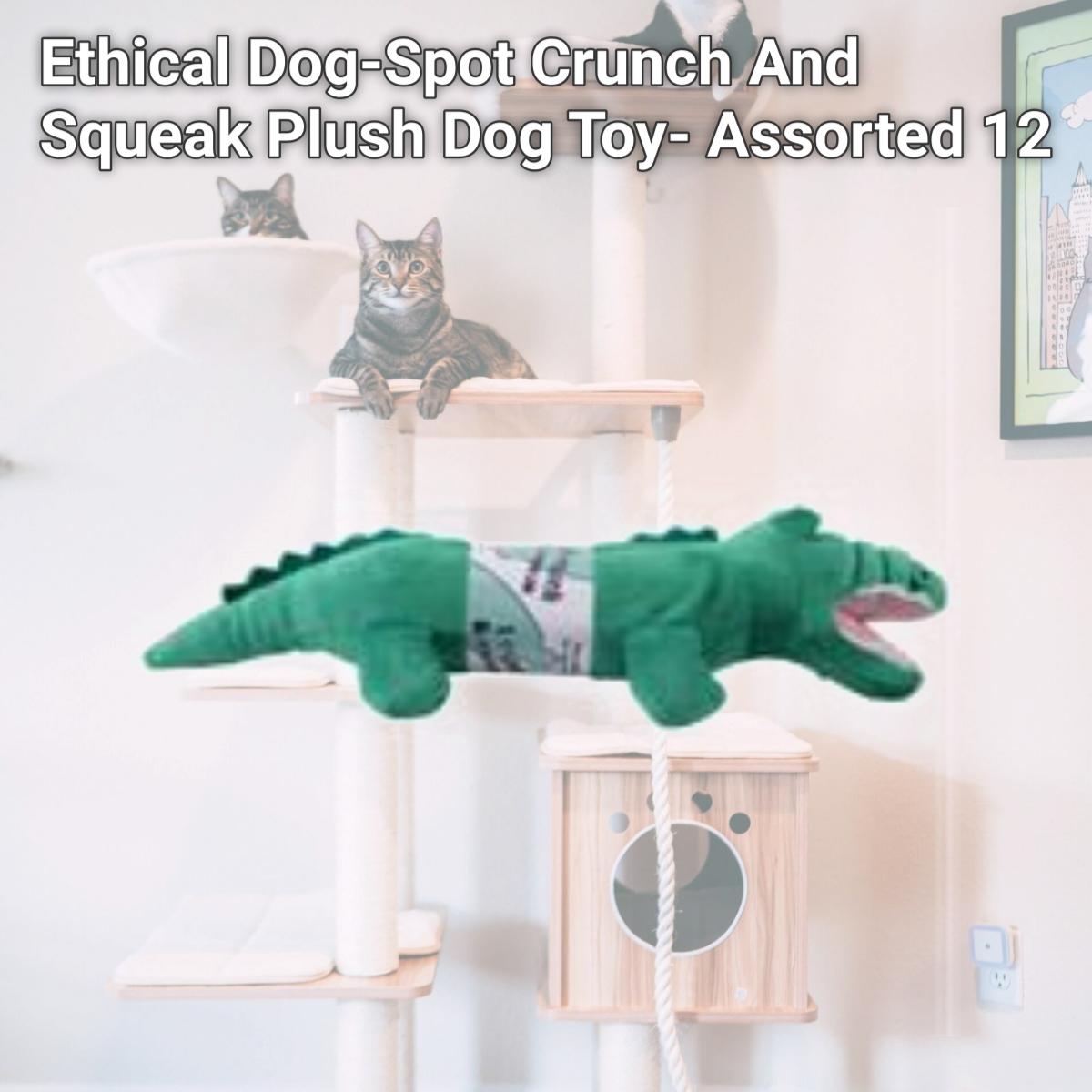 Picture of Ethical Dog-Spot Crunch And Squeak Plush Dog Toy- Assorted 12