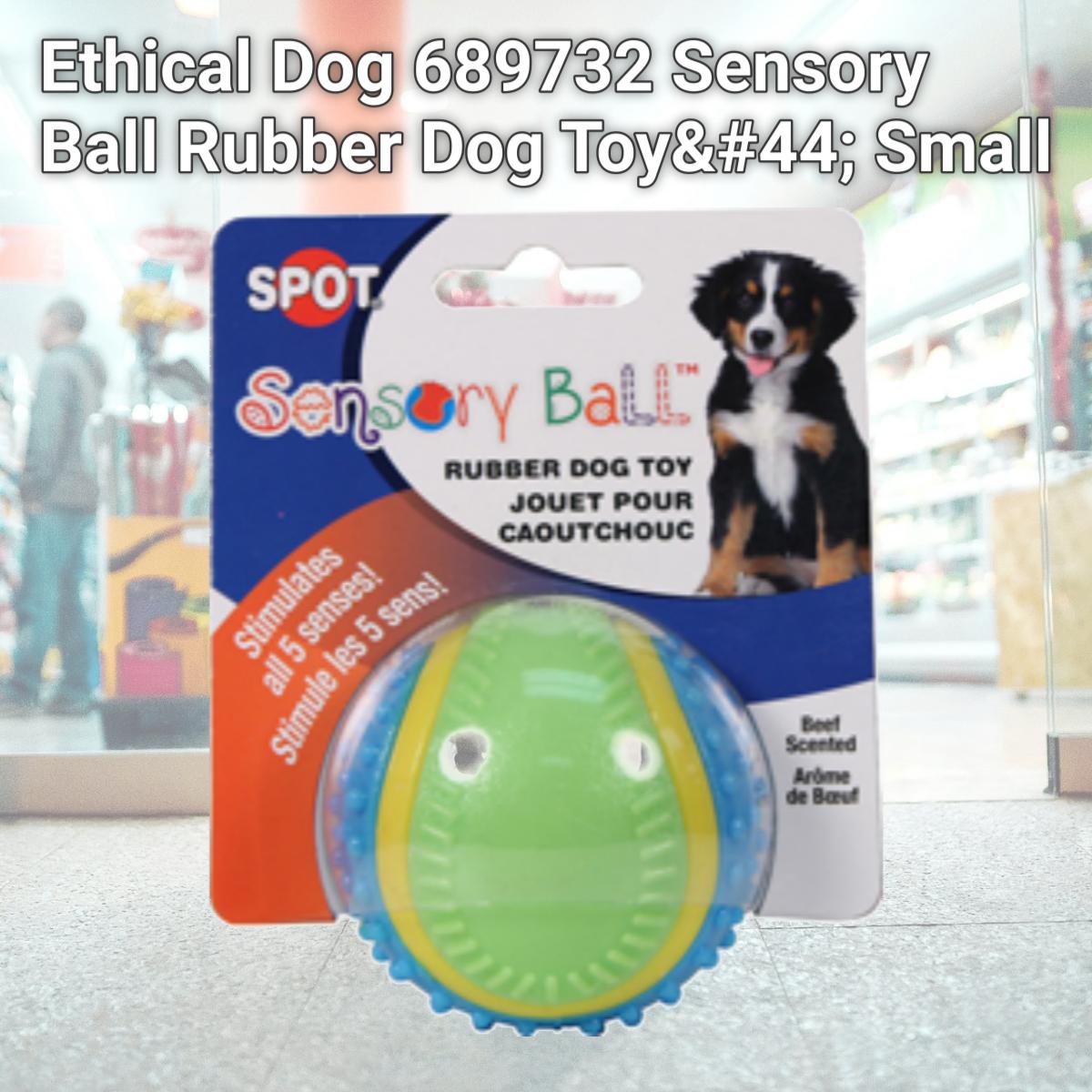 Picture of Ethical Dog 689732 Sensory Ball Rubber Dog Toy&#44; Small