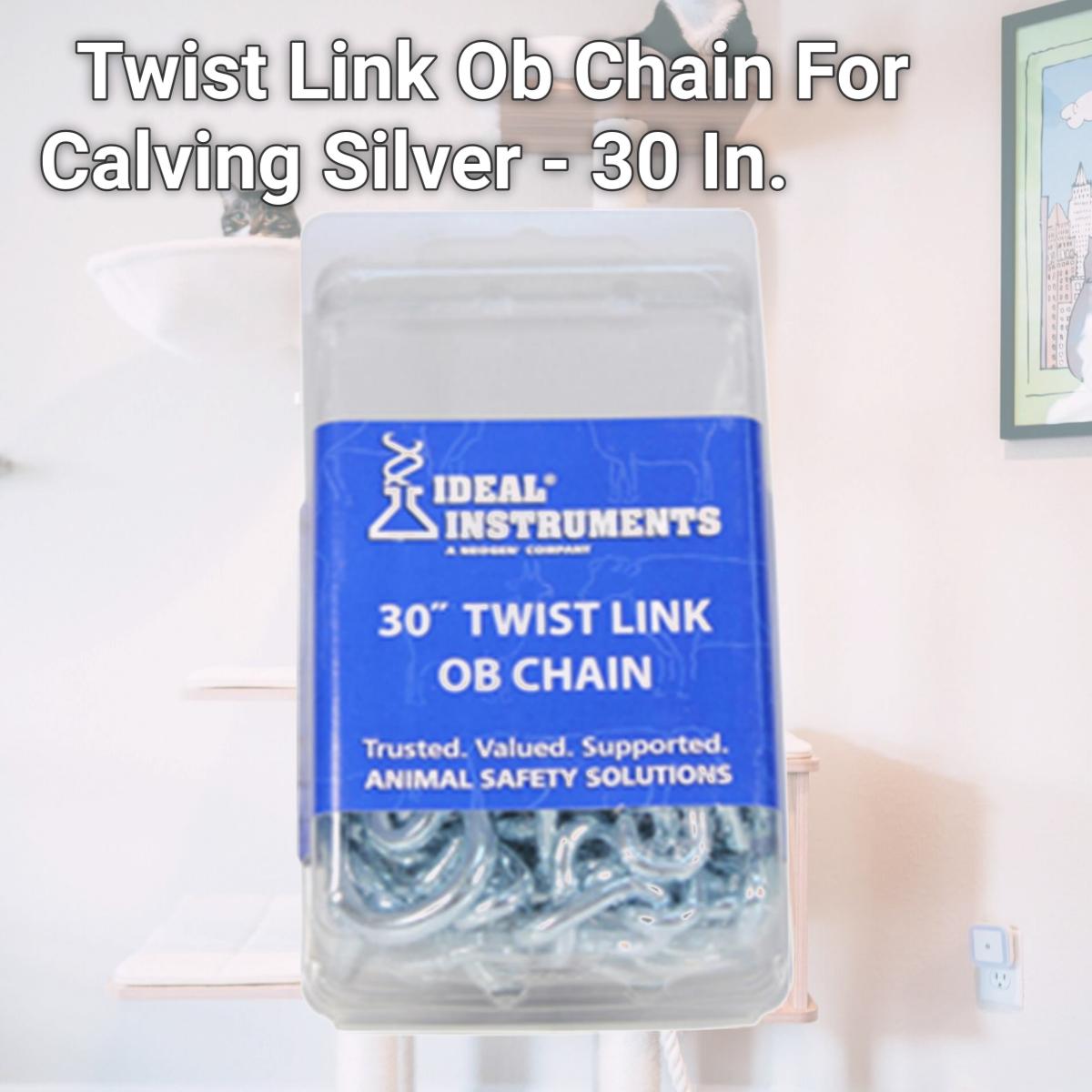 Picture of Neogen Ideal 698736 Twist Link Ob Chain For Calving Silver - 30 In.