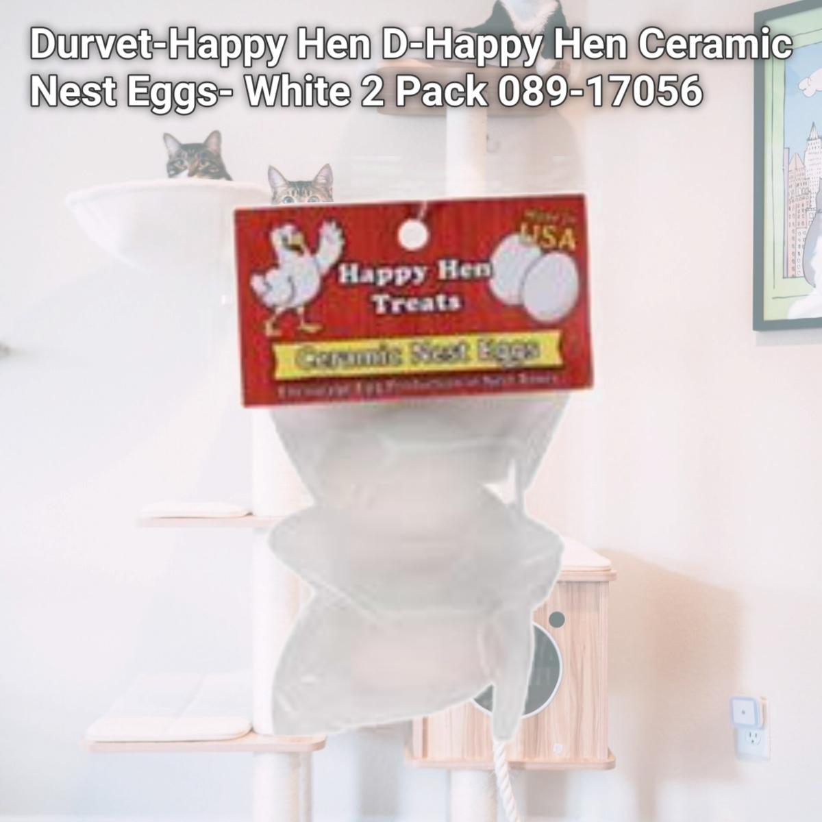 Picture of Durvet-Happy Hen D-Happy Hen Ceramic Nest Eggs- White 2 Pack 089-17056