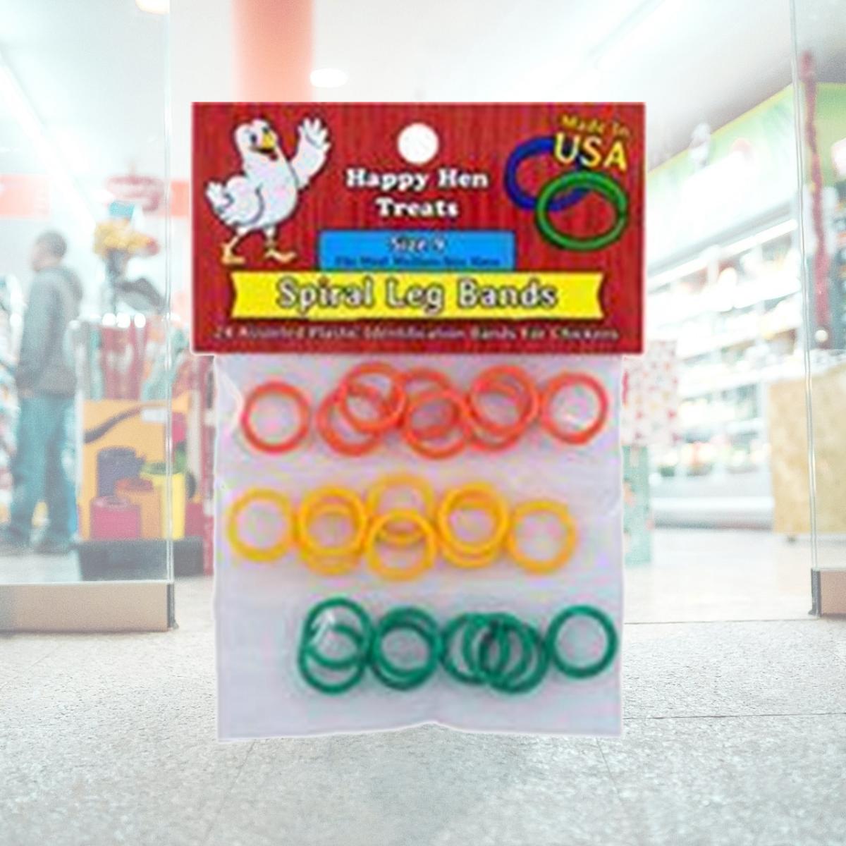 Picture of Durvet-Happy Hen D-Happy Hen Spiral Leg Bands- Assorted Size 11-24 Pack 089-17022