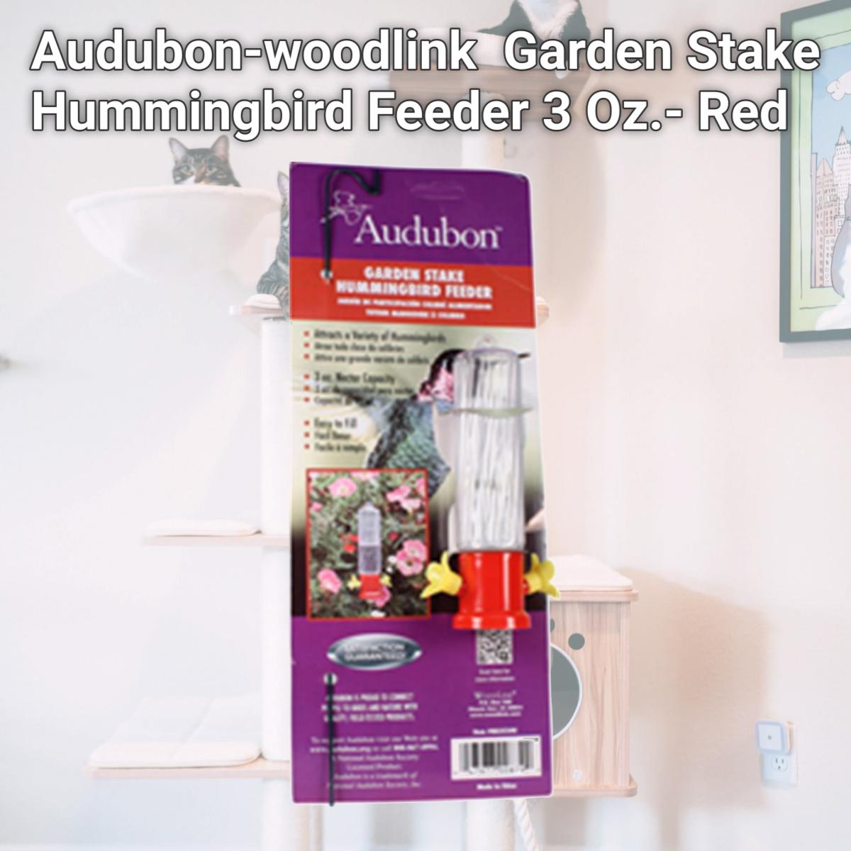 Picture of Audubon-woodlink 991009 Garden Stake Hummingbird Feeder 3 Oz.- Red
