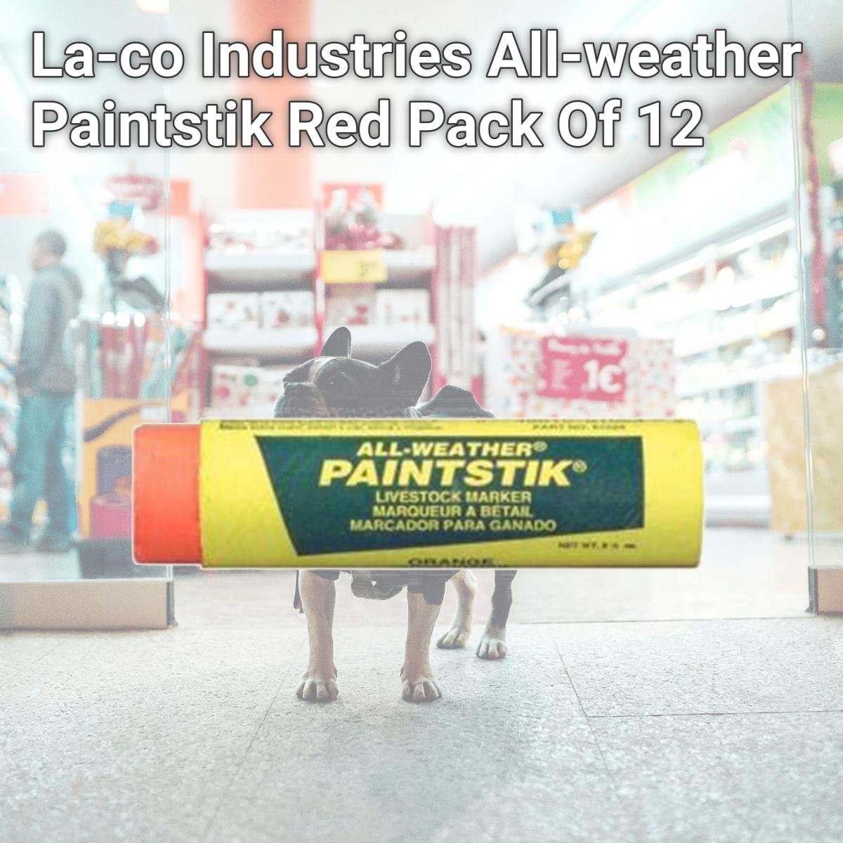 Picture of La-co Industries All-weather Paintstik Red Pack Of 12