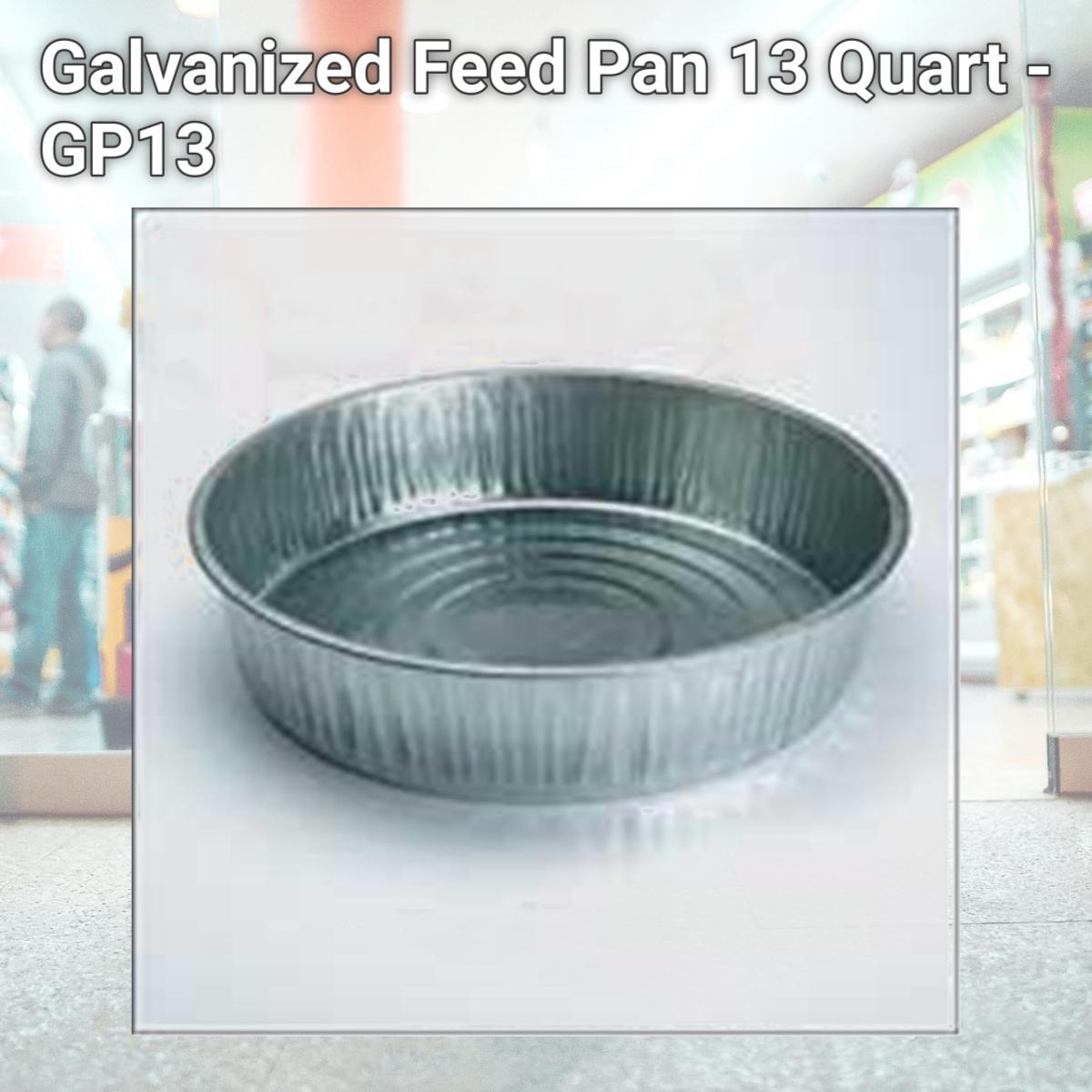 Picture of Miller Galvanized Feed Pan 13 Quart - GP13