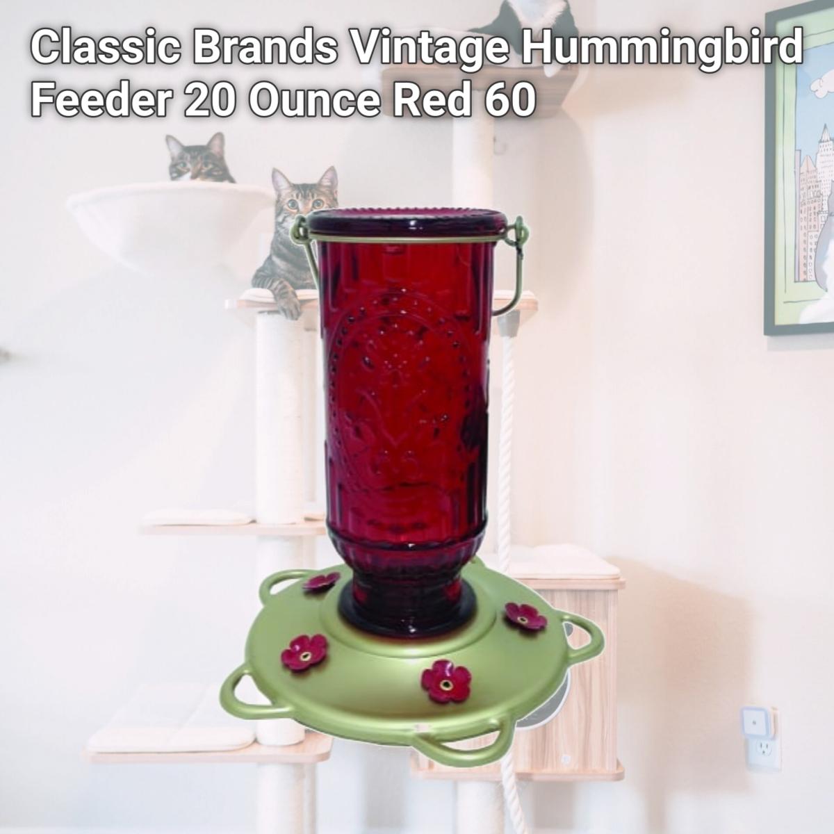 Picture of Classic Brands Vintage Hummingbird Feeder 20 Ounce Red 60