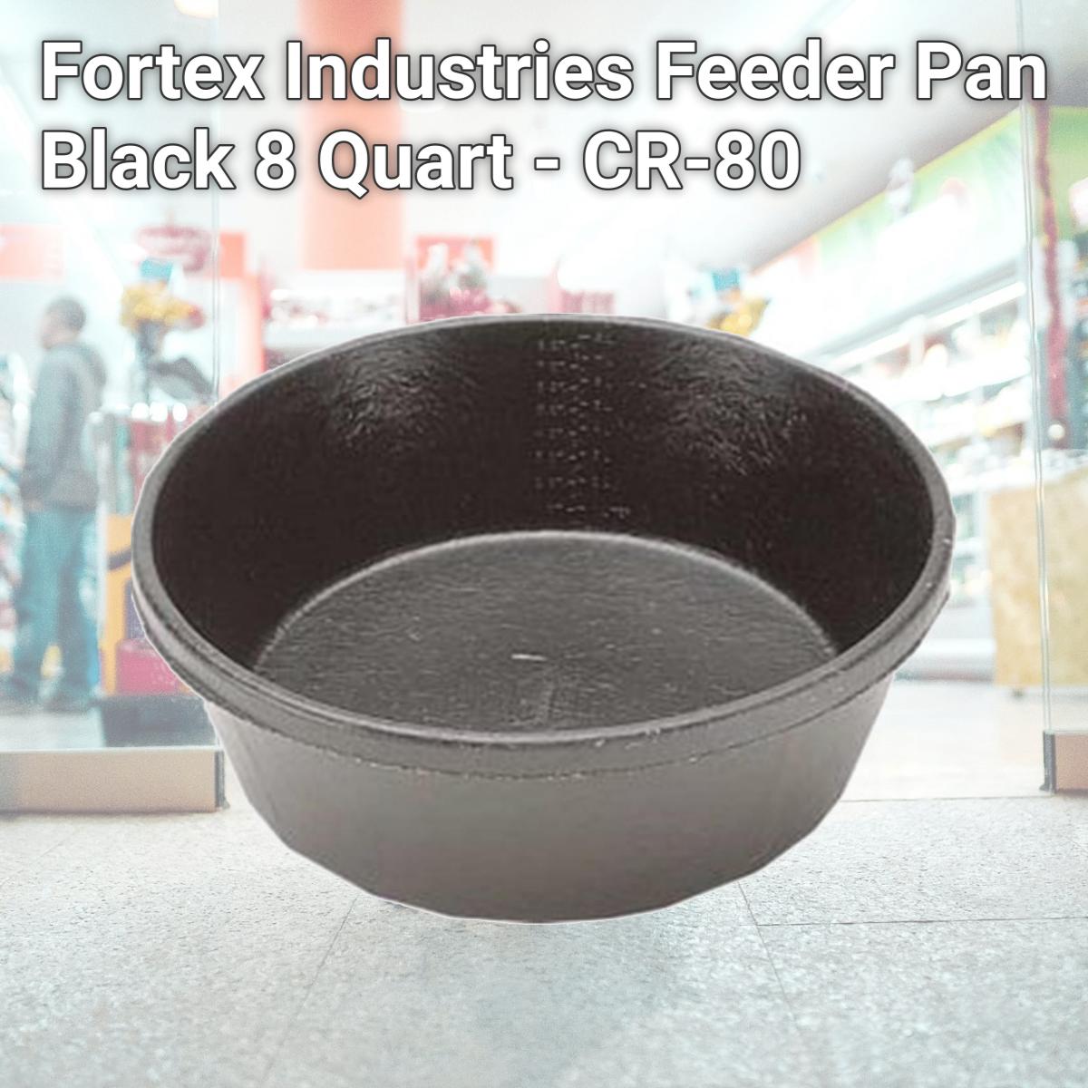 Picture of Fortex Industries Feeder Pan Black 8 Quart - CR-80