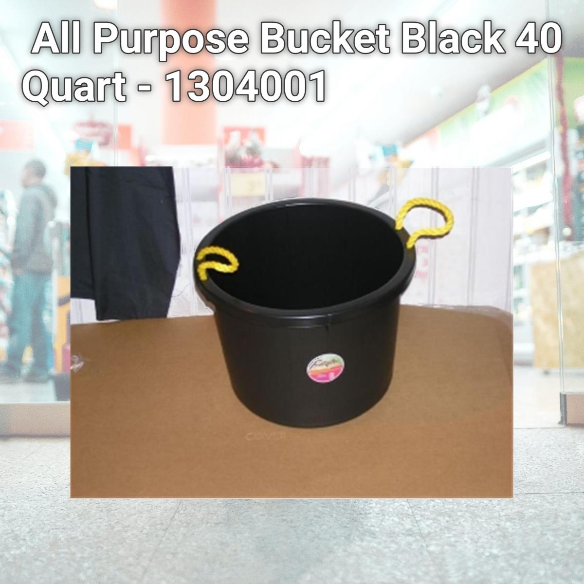 Picture of Fortex Industries All Purpose Bucket Black 40 Quart - 1304001