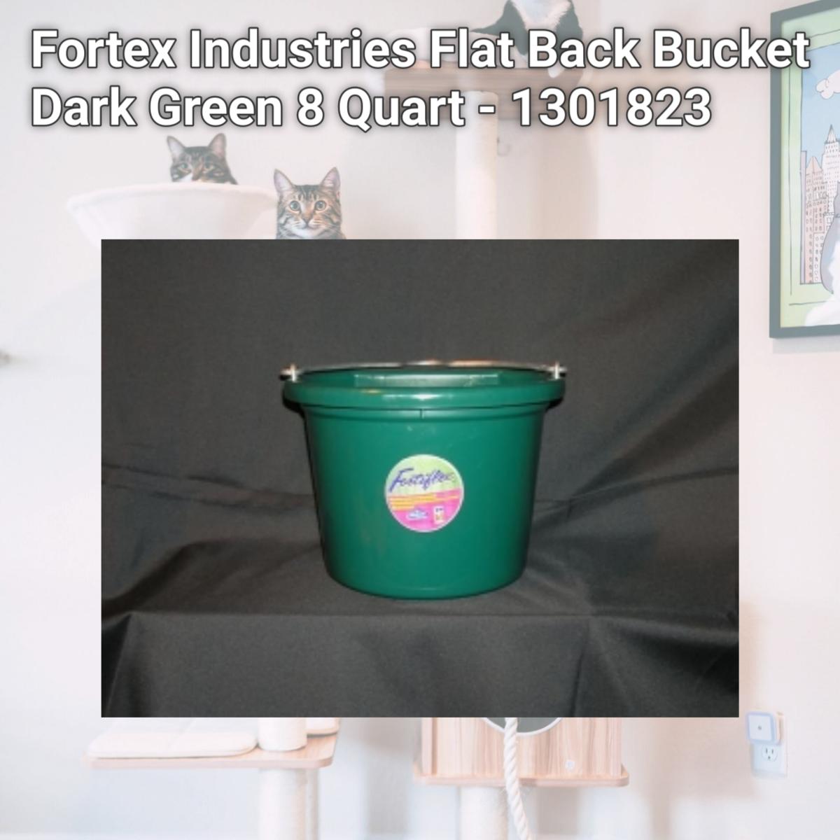 Picture of Fortex Industries Flat Back Bucket Dark Green 8 Quart - 1301823
