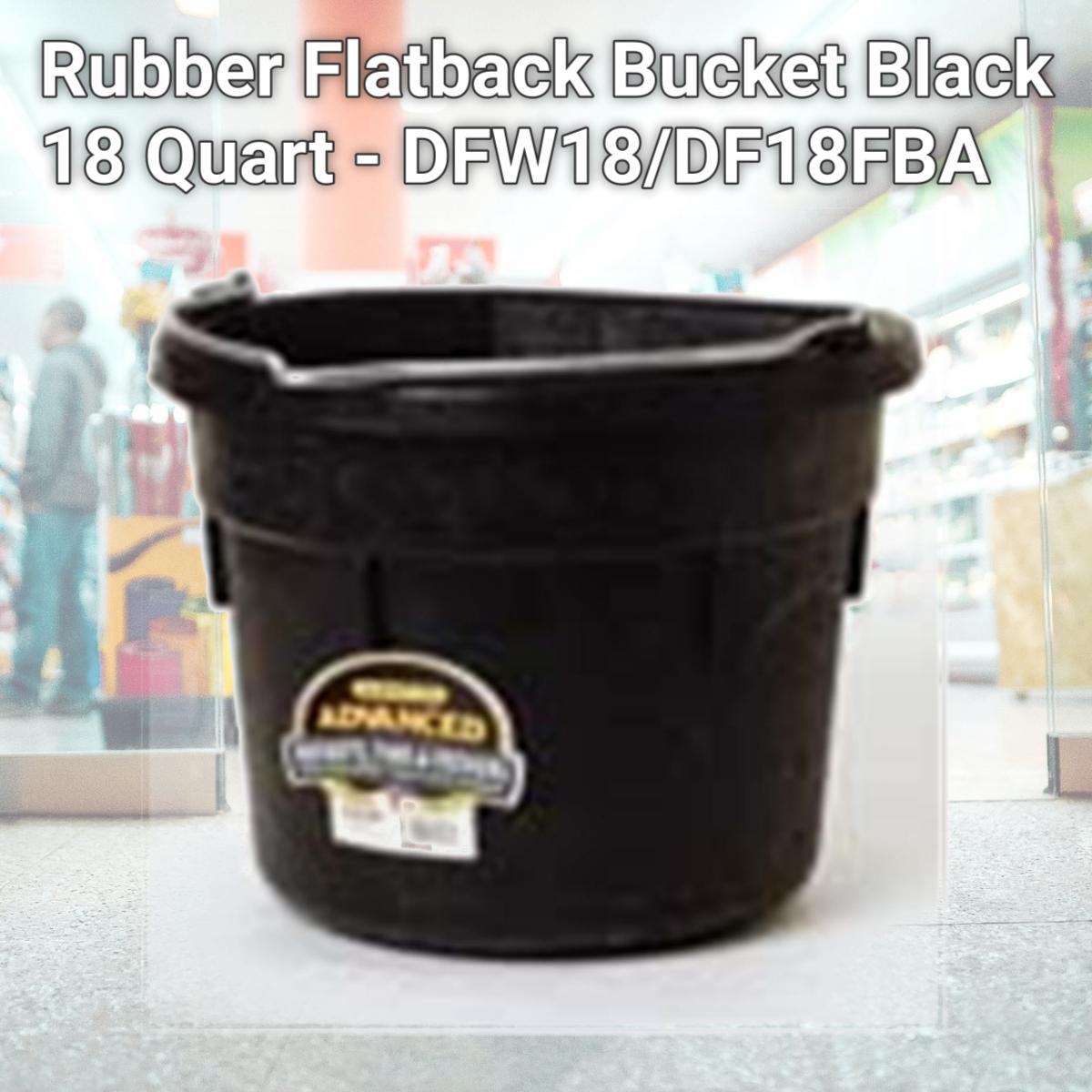 Picture of Miller Rubber Flatback Bucket Black 18 Quart - DFW18/DF18FBA