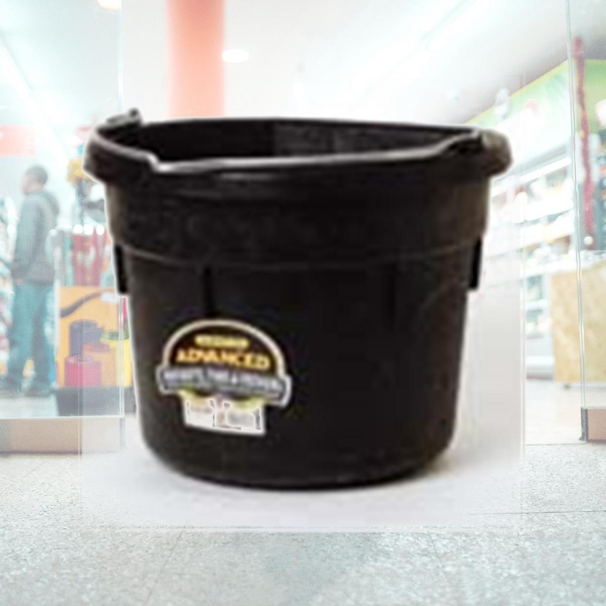 Picture of Miller Rubber Flatback Bucket Black 18 Quart - DFW18/DF18FBA