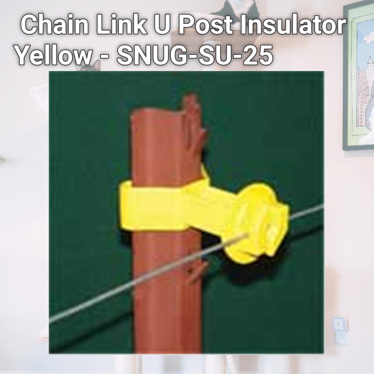 Picture of Dare Products Chain Link U Post Insulator Yellow - SNUG-SU-25