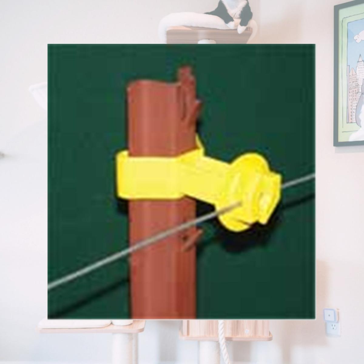 Picture of Dare Products Chain Link U Post Insulator Yellow - SNUG-SU-25